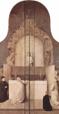 MSZA św. GRZEGORZA I WIELKIEGO, RZYM: Hieronim BOSCH (ok. 1450, 's-Hertogenbosch - 1516, 's-Hertogenbosch), ok. 1495, olejny na panelu, 138x72cm, Prado, Madryt; źródło: www.wikipaintings.org