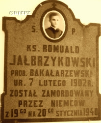 JAŁBRZYKOWSKI Anthony Romualdo - Commemorative plague, parish church, Bakałarzewo, source: www.youtube.com, own collection; CLICK TO ZOOM AND DISPLAY INFO