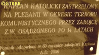 HUNDT Stanislav Anthony - Commemorative plaque, grave, parish cemetery, Baranów; source: thanks to Ms Andrew Maliński's kindness (private correspondence, 27.06.2020) (kepnosocjum.pl), own collection; CLICK TO ZOOM AND DISPLAY INFO