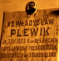 PLEWIK Vladislav - Commemorative plaque, Convertion of the St Paul parish church, Bełżyce, source: www.belzyce-mdk.pl, own collection; CLICK TO ZOOM AND DISPLAY INFO