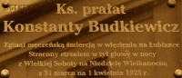 BUDKIEWICZ Constantine Romualdo - Commemorative plaque, St Anne church, Biała Podlaska, source: commons.wikimedia.org, own collection; CLICK TO ZOOM AND DISPLAY INFO