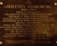 JANKOWSKI Valentine - Commemorative plaque, Assumption into Heaven parish church, Biała Podlaska, source: www.staszic.kylos.pl, own collection; CLICK TO ZOOM AND DISPLAY INFO
