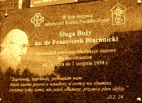 BLACHNICKI Francis Charles - Commemorative plaque, Bibiela, source: photo.bikestats.eu, own collection; CLICK TO ZOOM AND DISPLAY INFO