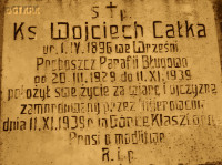 CAŁKA Adalbert - Commemorative plaque, church, Bługowo, source: www.wtg-gniazdo.org, own collection; CLICK TO ZOOM AND DISPLAY INFO