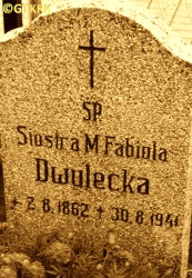 DWULECKA Mary (Sr Fabiola) - Tombstone, parish cemetery, Bojanowo, source: billiongraves.com, own collection; CLICK TO ZOOM AND DISPLAY INFO