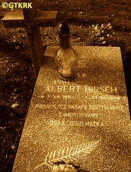 HIRSCH Albert - Nagrobek, cmentarz parafialny, Borzysławiec, źródło: www.vorfahreninfo.de, zasoby własne; KLIKNIJ by POWIĘKSZYĆ i WYŚWIETLIĆ INFO