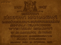 NATHAN Joseph Martin - Commemorative plaque, parish church, Branice, source: jankowice.rybnik.pl, own collection; CLICK TO ZOOM AND DISPLAY INFO