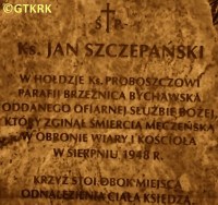 SZCZEPAŃSKI John - Commemorative stone, Wola Skromowska, source: www.tvp.pl, own collection; CLICK TO ZOOM AND DISPLAY INFO