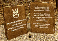 ŁAKOTA Stanislav - Commemorative plaque, execution site, Morzewskie Hills, source: www.budzyn.pl, own collection; CLICK TO ZOOM AND DISPLAY INFO