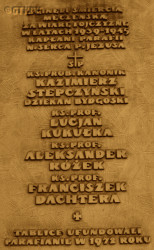 DACHTERA Francis - Commemorative plaque, Sacred Heart of Jesus church, Bydgoszcz, source: grant.zse.bydgoszcz.pl, own collection; CLICK TO ZOOM AND DISPLAY INFO