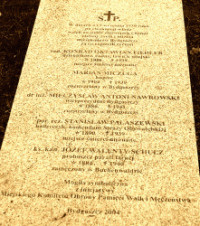 SCHULZ Joseph Valentine - Tombstone (cenotaph), Bydgoszcz Heroes cemetery, Bydgoszcz, source: www.cmentarze.bydgoszcz.pl, own collection; CLICK TO ZOOM AND DISPLAY INFO