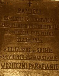 BAJEROWICZ Adalbert Stanislav - Commemorative plaque, Ceradz Kościelny, source: www.wtg-gniazdo.org, own collection; CLICK TO ZOOM AND DISPLAY INFO