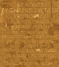 FIEDLER Sigismund - Commemorative plaque, Holy Trinity church, Chlewiska, source: www.panoramio.com, own collection; CLICK TO ZOOM AND DISPLAY INFO