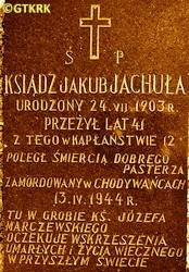 JACHUŁA Jakub - Tablica nagrobna (cenotaf?), cmentarz, Chodywańce, źródło: www.stowarzyszenieuozun.wroclaw.pl, zasoby własne; KLIKNIJ by POWIĘKSZYĆ i WYŚWIETLIĆ INFO
