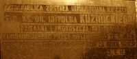 KUŹMICKI Witold - Commemorative plaque, St Stanislaus parish church, Dąbrowa Białostocka (formerly Dąbrowa Grodzieńska), source: commons.wikimedia.org, own collection; CLICK TO ZOOM AND DISPLAY INFO