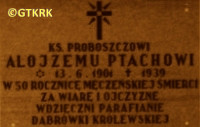 PTACH Louis Paul - Commemorative plaque, St James' church, Dąbrówka Królewska, source: www.gazetakartuska.pl, own collection; CLICK TO ZOOM AND DISPLAY INFO
