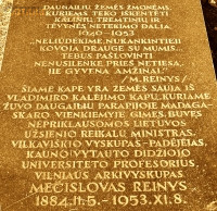 REINYS Mieczyslav - Commemorative plaque, monument, churchyard, Daugailiai, Lithuania, source: commons.wikimedia.org, own collection; CLICK TO ZOOM AND DISPLAY INFO
