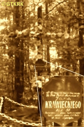 KRAWIECKI Jan - Symboliczny grób, miejsce mordu, las k. Dębołęki, źródło: cyfrowa.pbp.sieradz.pl, zasoby własne; KLIKNIJ by POWIĘKSZYĆ i WYŚWIETLIĆ INFO
