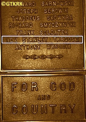 TARGOSZ Stanislav Peter - Commemorative plaque, St Jack church, Detroit US-MI, source: repozytorium.amu.edu.pl, own collection; CLICK TO ZOOM AND DISPLAY INFO