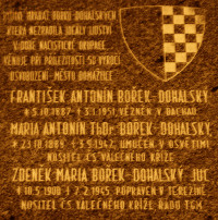 BOŘEK-DOHALSKÝ Antoninus - Commemorative plaque, Domažlice, source: commons.wikimedia.org, own collection; CLICK TO ZOOM AND DISPLAY INFO