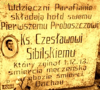 SIBILSKI Jan Czesław - Tablica nagrobna, cenotaf, cmentarz parafialny, Dopiewo, źródło: cs.billiongraves.com, zasoby własne; KLIKNIJ by POWIĘKSZYĆ i WYŚWIETLIĆ INFO