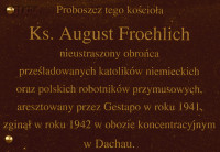 FROEHLICH Augustus - Commemorative plaque, St Paul church, Drawsko Pomorskie, source: pl.wikipedia.org, own collection; CLICK TO ZOOM AND DISPLAY INFO