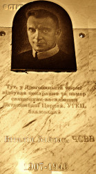 BAJRAK Vladimir (Fr Vitalis) - Commemorative plaque, Brygidki prison, Drohobycz, source: hal_zoria.io.ua, own collection; CLICK TO ZOOM AND DISPLAY INFO