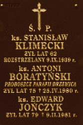 KLIMECKI Stanislav - Tombstone, parish cemetery, Drzewica, source: drzewica1429.republika.pl, own collection; CLICK TO ZOOM AND DISPLAY INFO