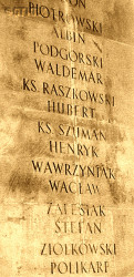 RASZKOWSKI Hubert - Commemorative plaque, monument to the fallen Fordon inhabitants, town square, Old Fordon, source: grant.zse.bydgoszcz.pl, own collection; CLICK TO ZOOM AND DISPLAY INFO