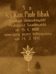 FIBAK Peter - Tombstone, St Peter and St Paul cemetery, Gniezno, source: www.wtg-gniazdo.org, own collection; CLICK TO ZOOM AND DISPLAY INFO