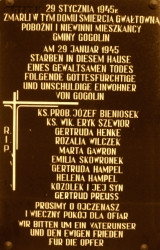 BIENIOSSEK Joseph - Commemorative plaque, Gogolin, source: wojsko.fotopolska.eu, own collection; CLICK TO ZOOM AND DISPLAY INFO