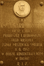 MROTEK Edward - Commemorative plaque, parish church, Gołańcz, source: polskaniezwykla.pl, own collection; CLICK TO ZOOM AND DISPLAY INFO