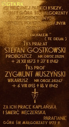 GOSTKOWSKI Steven - Commemorative plaque, St Margaret parish church, Góra św. Małgorzaty, source: lodz-andrzejow.pl, own collection; CLICK TO ZOOM AND DISPLAY INFO