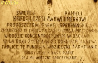 GMEREK Ceslav - Commemorative plaque, Blessed Virgin Mary of Immaculate Conception parish church, Grębanin; source: thanks to Mr Andrew Maliński’s kindness (private correspondence, 23.11.2019) (www.kepnosocjum.pl), own collection; CLICK TO ZOOM AND DISPLAY INFO