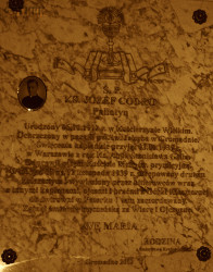 CODRO Joseph Francis - Commemorative plaque, parish church, Gromadno, source: www.pallotyni.pl, own collection; CLICK TO ZOOM AND DISPLAY INFO