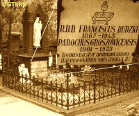 RUDZKI Francis - Tomb, church cemetery, St Catherine of Alexandria parish church, Groszowice, source: www.dokumentyslaska.pl, own collection; CLICK TO ZOOM AND DISPLAY INFO