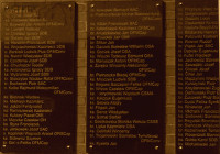 DAŃKOWSKI Peter Edward - Commemorative plaque, Our Lady the Immaculate church, Harmęże, source: www.harmeze.franciszkanie.pl, own collection; CLICK TO ZOOM AND DISPLAY INFO