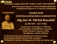 KOWALSKI John (Abp Mary Michael) - Commemorative plaque, Hartheim Castle, Austria, source: www.ekumenizm.pl, own collection; CLICK TO ZOOM AND DISPLAY INFO