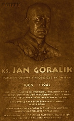 GÓRALIK John - Commemorative plague, Cooperative Bank, Jabłonka, source: www.facebook.com, own collection; CLICK TO ZOOM AND DISPLAY INFO