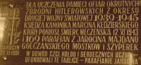 KĘDZIERSKI Martin - Commemorative plaque, parish church, Jarocin, source: commons.wikimedia.org, own collection; CLICK TO ZOOM AND DISPLAY INFO