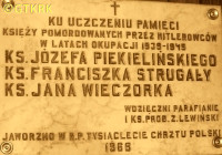 STRUGAŁA Francis - Commemorative plaque, parish church, Jaworzno, source: szkicehistoryczne.blogspot.com, own collection; CLICK TO ZOOM AND DISPLAY INFO