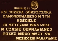 GÓRSZCZYK Joseph (Fr Josefa) - Commemorative plaque, St Peter and St Paul church, Jelenia Góra, source: www.tp-jg.ovh.org, own collection; CLICK TO ZOOM AND DISPLAY INFO