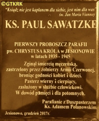 ZAWADZKI Paul - Commemorative stone, Jesionowo, source: www.facebook.com, own collection; CLICK TO ZOOM AND DISPLAY INFO