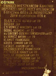 GINTOWT-DZIEWAŁTOWSKI Peter - Commemorative plaque, commemorative stone, Kamionka, source: www.polskaniezwykla.pl, own collection; CLICK TO ZOOM AND DISPLAY INFO