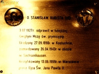 KUBISTA Stanislav - Commemorative plaque, St King Louis and Assumption of the Blessed Virgin Mary basilica, Katowice-Panewniki, source: www.kostuchna.katowice.opoka.org.pl, own collection; CLICK TO ZOOM AND DISPLAY INFO