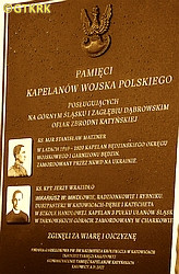 MATZNER Stanislav Clement - Commemorative plaque, St Casimir the Prince garrison church, Katowice, source: ordynariat.wp.mil.pl, own collection; CLICK TO ZOOM AND DISPLAY INFO