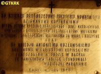 KOZŁOWSKI Anthony - Commemorative plaque, St Martin parish church, Kępno, source: marcosbox.flog.pl, own collection; CLICK TO ZOOM AND DISPLAY INFO
