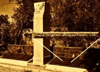 RADKIEWICZ Steven (Fr Anatol of Immaculate Conception of the Blessed Virgin Mary) - Commemorative plaque, detail, Polish War Cemetery, Navoiy (Kermine), Uzbekistan, source: www.franciszkanie.pl, own collection; CLICK TO ZOOM AND DISPLAY INFO