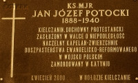 POTOCKI John Josaphat - Commemorative plaque, 3 Sienkiewicza str., Kielce, source: kielce.eu, own collection; CLICK TO ZOOM AND DISPLAY INFO