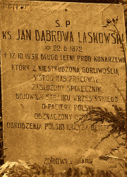LASKOWSKI John Dąbrowa - Former Tombstone?, cemetery, Konarzewo, source: www.wtg-gniazdo.org, own collection; CLICK TO ZOOM AND DISPLAY INFO